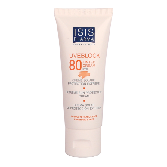 ضد آفتاب مینرال رنگی یووی بلاک SPF80 آیسیس فارما